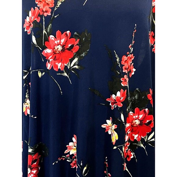 Papermoon Womens 3X Tank Top Shirt Open Back Navy Blue Floral Strappy Knit NWT‎ - Picture 8 of 11